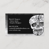 Elegant Sugar Skull Magic Ombre Mode Boutique Visitekaartje (Achterkant)