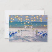 Elegant Summer Beach Wedding Save the Date Kaart (Achterkant)