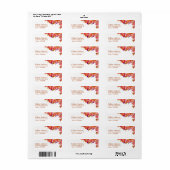 Elegant Summer Bouquet Modern Return Address Etiket (Full Sheet)