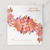 Elegant Summer Bouquet Modern Wedding Plaatskaartje (Buitenkant ongevouwen)