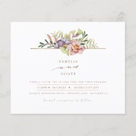 Elegant Summer Floral Wedding Invite QR Code RSVP Flyer