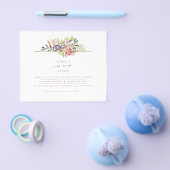 Elegant Summer Floral Wedding Invite QR Code RSVP Flyer (Enkel)