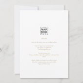 Elegant Summer Floral Wedding Invite QR Code RSVP Kaart (Achterkant)