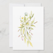 Elegant Summer Flowers Greenery Christelijk Weddin Kaart (Achterkant)