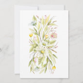 Elegant Summer Flowers Greenery Christelijk Weddin Kaart (Achterkant)