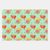 Elegant Summer Fruit Pattern Inpakpapier Vel (Voorkant 3)