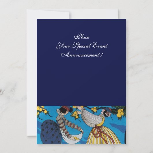 ELEGANT SUMMER GARDEN PARTY SAPPHIRE GEM MONOGRAM KAART (Achterkant)