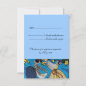 ELEGANT SUMMER GARDEN PARTY SAPPHIRE GEM MONOGRAM KAART (Achterkant)