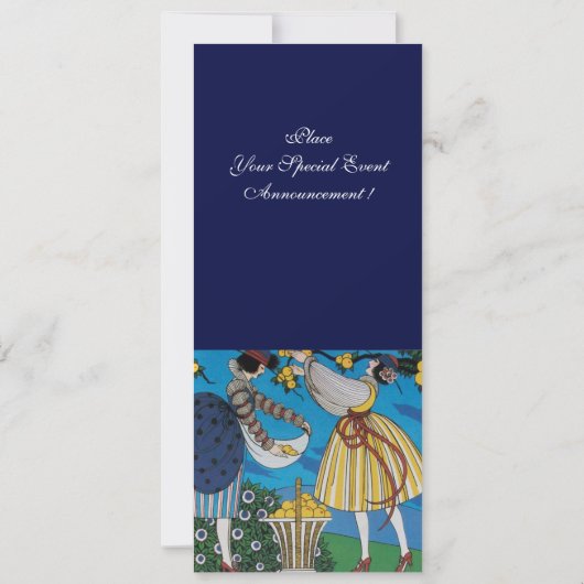 ELEGANT SUMMER GARDEN Party ,SAPPHIRE GEM MONOGRAM Kaart (Achterkant)