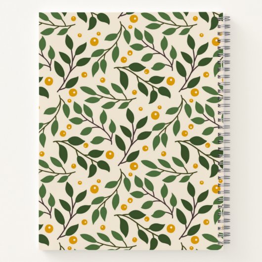 Elegant Summer Greenery Personalized Recipe Notitieboek (Achterkant)