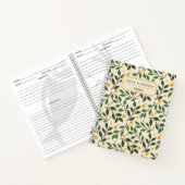Elegant Summer Greenery Personalized Recipe Notitieboek (Binnen)