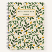 Elegant Summer Greenery Personalized Recipe Notitieboek (Voorkant)
