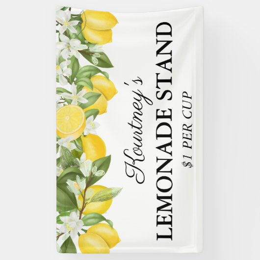 Elegant Summer Lemonade Stand Banner (Verticaal)