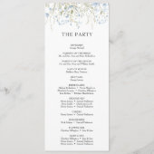 Elegant Summer Meadow Wildflowers Boho programma Programmakaart (Achterkant)