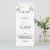 Elegant Summer Meadow Wildflowers Boho programma Programmakaart (Staand voorkant)