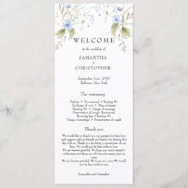 Elegant Summer Meadow Wildflowers Boho programma Programmakaart