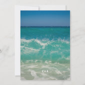 Elegant Summer Ocean Waves Beach Tropical Wedding Save The Date (Achterkant)