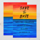 Elegant Summer Ocean Waves Sunset Beach Kaart (Voorkant / Achterkant)