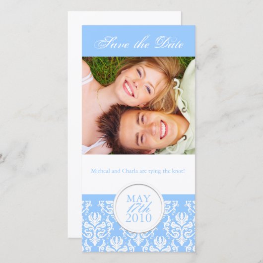 Elegant Summer Save the Date Photocard (Voorkant / Achterkant)
