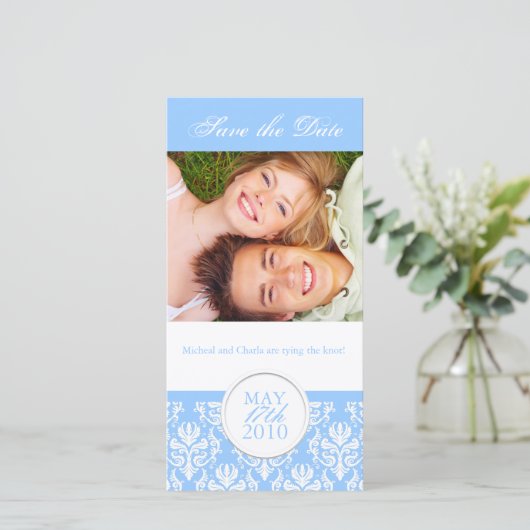 Elegant Summer Save the Date Photocard (Staand voorkant)