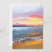 Elegant Summer Sunset Beach Tropical Wedding Save The Date (Achterkant)