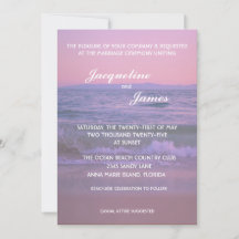 Elegant Summer Sunset Beach Wedding