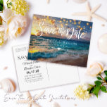 Elegant Summer Sunset Beach Wedding Save the Date Aankondigingskaart<br><div class="desc">Welkom op een nieuwe manier om je bruiloft aan te kondigen - het perfecte zomergevoel van een strand briefkaart! Of je nu een formele ceremonie hebt of een bruiloft met een beachside, je wilt het woord in stijl verspreiden. Met onze mooie bruiloft, bespaar je het date briefkaart, kun je het...</div>