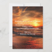 Elegant Summer Sunset Beach, Wedding Save the Date Kaart (Achterkant)