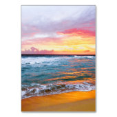 Elegant Summer Sunset Tropical Beach Hawaii Kaart (Achterkant)