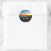 Elegant Summer Sunset Tropical Beach Hawaii Ronde Sticker (Tas)