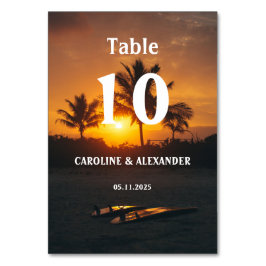 Elegant Summer Sunset Tropical Beach Hawaii Table Kaart