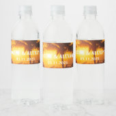 Elegant Summer Sunset Tropical Beach Hawaii Waterfles Etiket (Flessen)