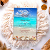 Elegant Summer Tropical Beach Vrijgezellenfeest Kaart