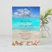 Elegant Summer Tropical Beach Vrijgezellenfeest Kaart (Staand voorkant)