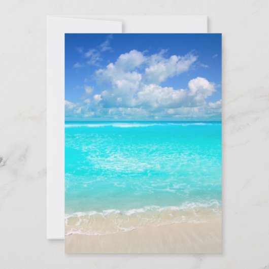 Elegant Summer Tropical Beach Vrijgezellenfeest Kaart (Achterkant)