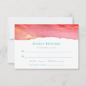 Elegant Summer Wedding RSVP Response Kaart (Voorkant)