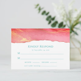 Elegant Summer Wedding RSVP Response Kaart
