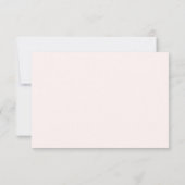 Elegant Summer Wildflower Blush Wedding RSVP Kaartje (Achterkant)