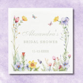 Elegant Summer Wildflower Boho Vrijgezellenfeest Servet