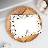 Elegant Summer Wildflower Pattern Monogrammed Notitiekaartje