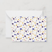 Elegant Summer Wildflower Pattern Monogrammed Notitiekaartje (Achterkant)