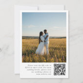 Elegant Summer Wildflower QR Code Photo Wedding Kaart (Achterkant)