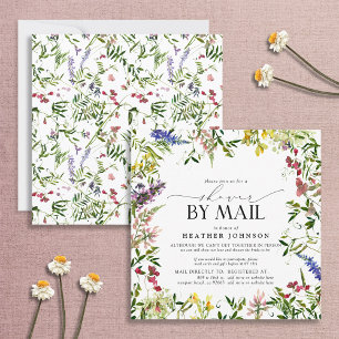 Elegant Summer Wildflower Vrijgezellenfeest Mail Kaart
