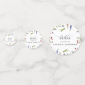 Elegant Summer Wildflower Waterverf Vrijgezellenfe Confetti (Voorkanten)