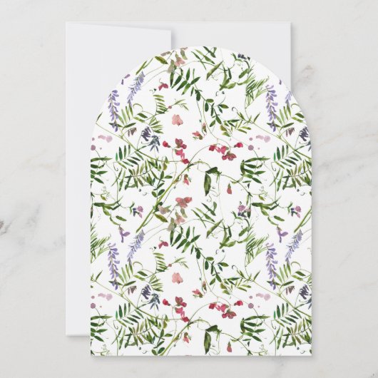 Elegant Summer Wildflower Waterverf Vrijgezellenfe Kaart (Achterkant)