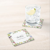 Elegant Summer Wildflower Waterverf Vrijgezellenfe Kartonnen Onderzetters (Insitu)