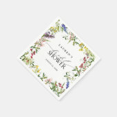 Elegant Summer Wildflower Waterverf Vrijgezellenfe Servet (Hoek)