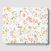 Elegant Summer Wildflower Weddenschap Gastenboek (Achterkant)