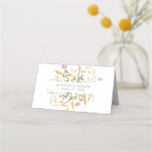 Elegant Summer Wildflower Wedding Plaatskaartje (Achterkant)