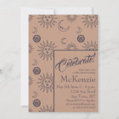 Elegant Sun en Moon Celestial Baby shower Kaart (Voorkant)